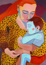 Tendre étreinte entre une mère et son enfant