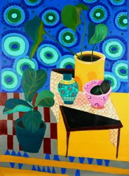 Nature morte végétale aux couleurs vives