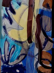 Abstraction bleue fluide