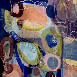 Formes abstraites organiques aux couleurs vives