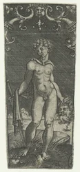 David avec la tête de Goliath