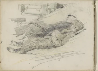 Deux hommes allongés sur la plage