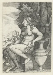 Femme nue assise