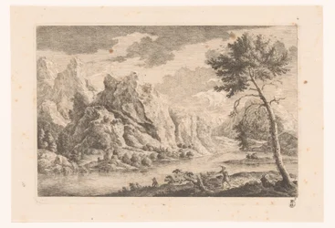 Paysage de montagne avec rivière