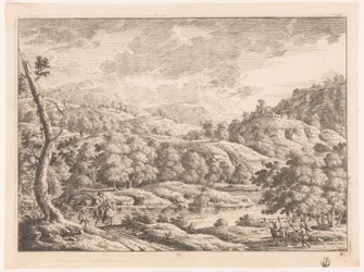 Paysage avec berger