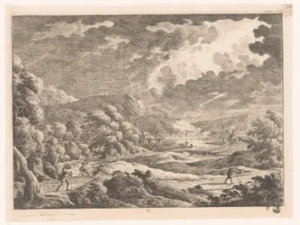 Paysage avec orage