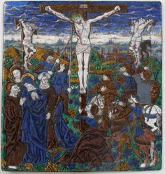 Plaque avec la Crucifixion, français, XVe siècle
