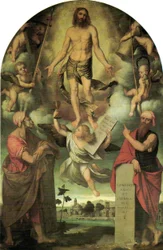 Le Christ en Passion avec Moïse et Salomon