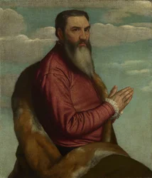 Homme priant avec une longue barbe, vers 1545