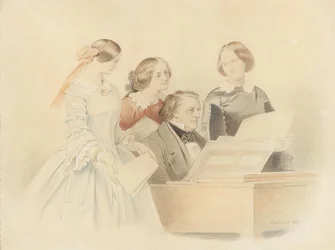 La répétition avec Franz Lachner, 1858