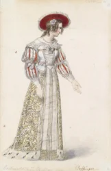 Moritz Michael Daffinger Figurine en robe médiévale