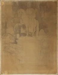 Scène de cimetière de l