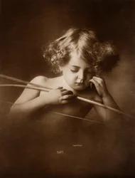 Cupidon éveillé et endormi : Cupidon endormi, par Morris Burke Parkinson