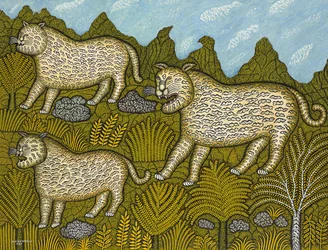 Famille de léopards