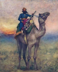 Un porteur de canon pivotant du Rajputana, 1903
