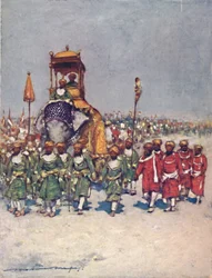 Un des groupes les plus pittoresques dans la procession des serviteurs, 1903