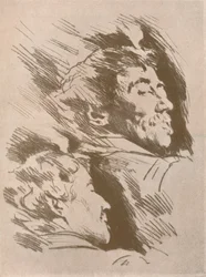 Études de portrait, vers 1880, 1904
