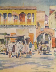 Un bazar, Delhi, 1905