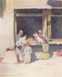Un bazar à Peshawur, 1905