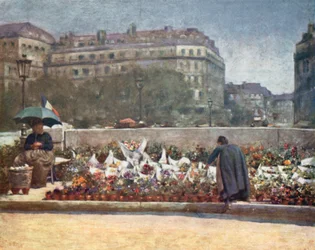 Un marché aux fleurs