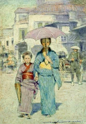 Scène de rue japonaise