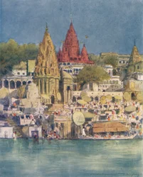 Festival fluvial à Bénarès, 1905