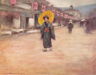 Une rue à Kyoto, vers 1887, 1901