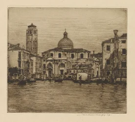 Grand Canal montrant la tour de Saint Geremia