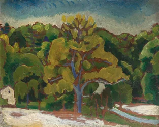 Paysage, vers 1912 (huile sur carton de composition)