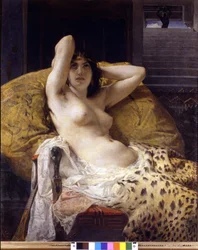 Cléopâtre (-69 - -30). Peinture de Mosè Bianchi. XIXe siècle. Milan Civica raccolta d
