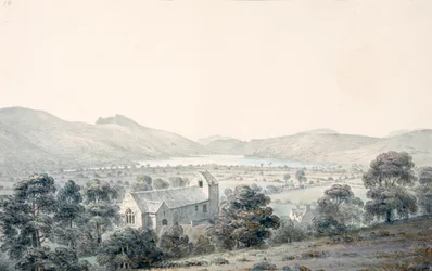 Vue de Bala Pool, Llyntagit, depuis l