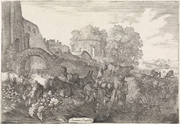 Paysage avec voyageurs (Paysages arcadiens)