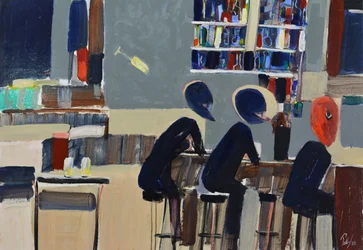 Scène de bar abstraite