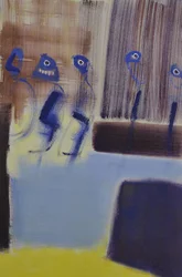 Figures bleues abstraites