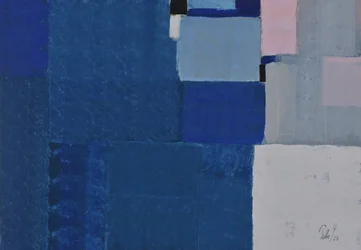 Blocs abstraits bleus