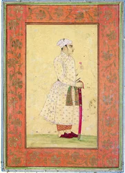 Jeune noble de la cour moghole, du Grand Album Clive