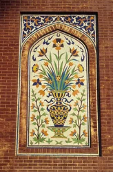 Mosaïque de carreaux émaillés, vers 1634-35 (faïence)