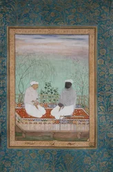 Portraits de deux propriétaires terriens, Rai Bharo et Jassa Jam du Gujarat, c.1618