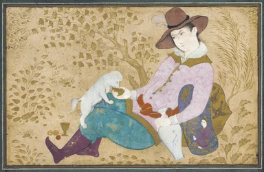 Jeune homme avec un chien, 1673