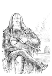 Chef de la nation des Pieds-Noirs, 1841.