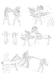 Exploits de Four Bears, guerrier amérindien, 1841