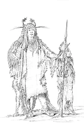 Portrait de Eagle Ribs, homme amérindien, 1841