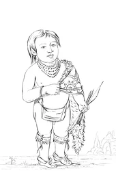 Chef amérindien de six ans, 1841