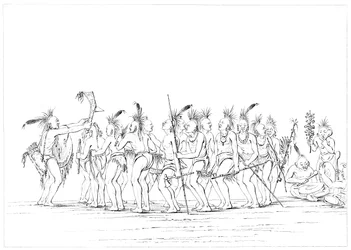 Danse des esclaves, Sac et Fox, Rock Island, Upper Mississippi, 1841