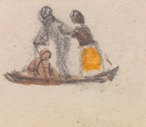 Une des trois études de gondoles