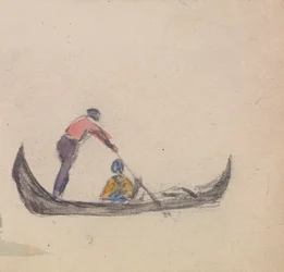 Un des trois études de gondoles