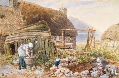 Jour de lessive à Balmarcara, vers 1860
