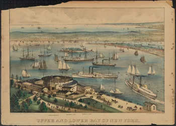 Baie supérieure et inférieure de New York, c.1881