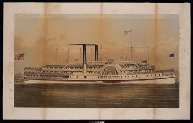 Bateau à vapeur à aubes City of Troy Citizens Line Troy et Saratoga