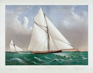 Le Cutter Genesta par Currier & Ives